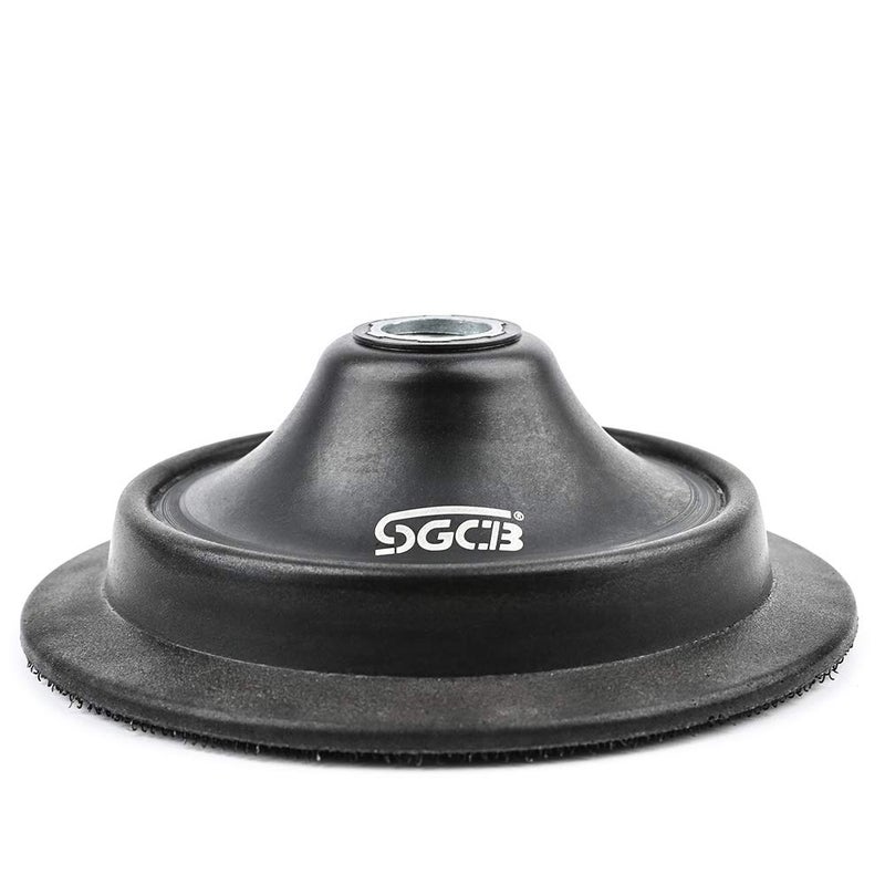 SGCB 5â€ RO Rotary Flexible Backing Plate, Hoop-and-Loop Face 5/8â€ Thread PU Soft Backing Pad Used On Rotary Polisher Sander for Sanding Polishing Buffing Finishing - Image 5
